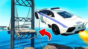 КАК ПЕРЕПРЫГНУТЬ СЛОМАННЫЙ МОСТ НА ЧИТ МАШИНЕ ЭКСПЕРИМЕНТ в ГТА 5 МОДЫ! ОБЗОР МОДА в GTA 5 ВИДЕО