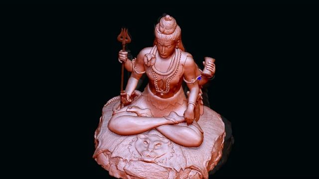 Шива , индуистское божество .3D модель . Shiva, Hindu deity .3D model смотреть онлайн