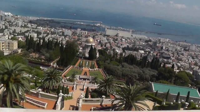 г.Хайфа Бахайский храм и сады вокруг него. смотреть онлайн