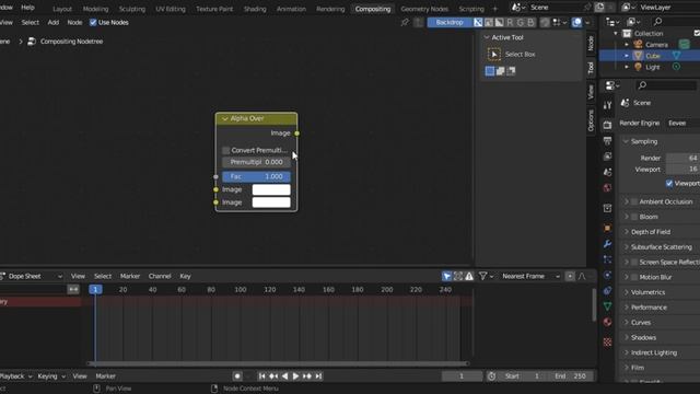 Blender. Alpha Over Node/Movie Clip. смотреть онлайн