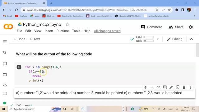 Python MCQ question with answer| for loop with break statement| MCQ3 #pythonforbeginners смотреть онлайн