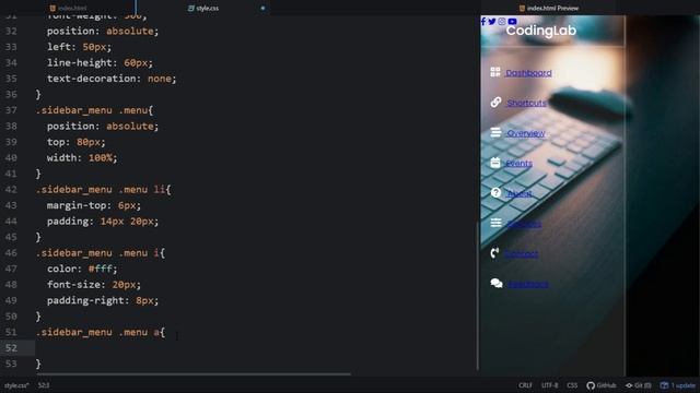 How to Create Sidebar in HTML and CSS смотреть онлайн
