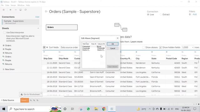 Data Source Preview | Aliases - Split Options | Tableau Courses смотреть онлайн