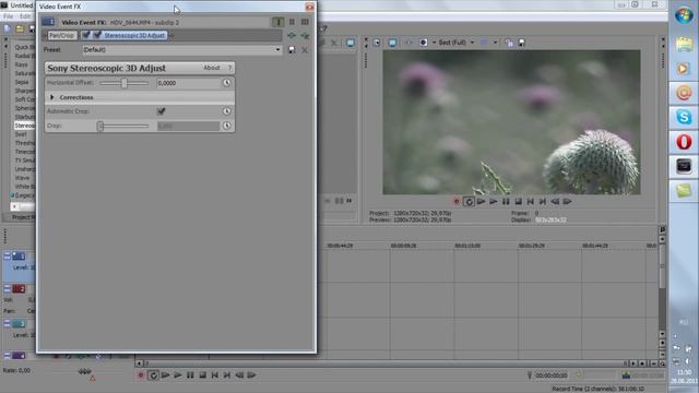 урок sony vegas 10.3D или анаглиф видео. смотреть онлайн
