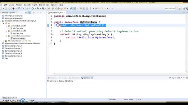 Interface Default Methods in Java 8|Problem with interfaces in Java before java 8 смотреть онлайн