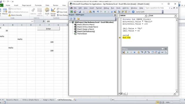 Excel VBA & Macros | Cell Referencing | Sinhala Tutorial смотреть онлайн