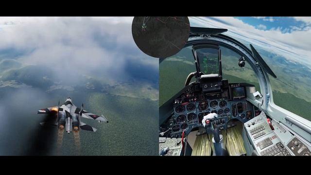 dcs world - flanker with one wing - on fire, keep flying - splash 2! смотреть онлайн