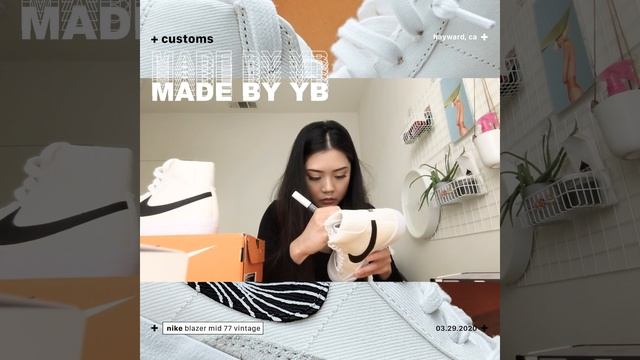Minimal custom-painted Nike Blazers (Instagram). #madeby_yb смотреть онлайн