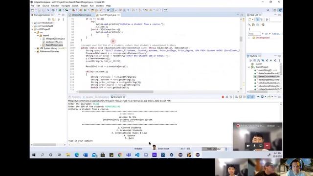 Assignment demonstration CS331 SQL Database with a Java interface. (Using MySQL Workbench, Eclipse) смотреть онлайн