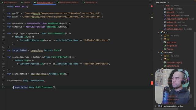 .NET IL Weaving Demo with Mono.Cecil смотреть онлайн