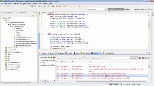 Android Development Tutorials Beginners Urdu/Hindi#62 Feedback App Debugging Null Pointer Exception смотреть онлайн