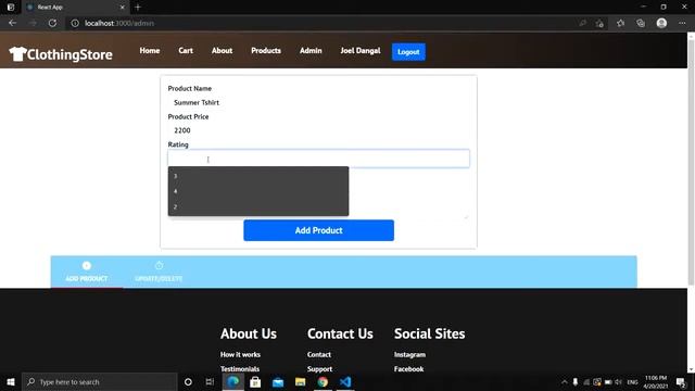Clothing Store using Node JS and React JS смотреть онлайн