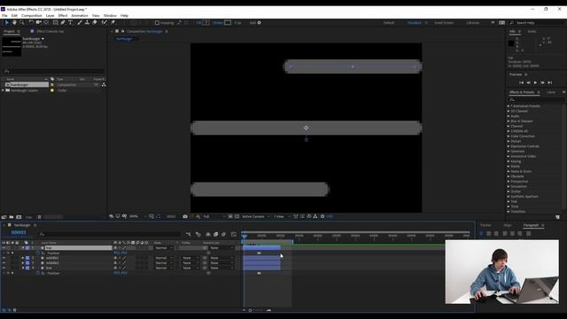 Анимация гамбургер меню в After Effects | Web-design | Часть 1 смотреть онлайн
