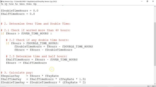 Python if conditional statements Payroll Version 2 смотреть онлайн