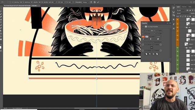 Ramen Shop Poster Design Process смотреть онлайн