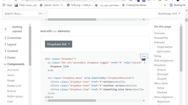 part24 اموزش قسمت dropdown ها در bootstrap5 смотреть онлайн