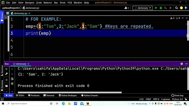 Dictionary in Python || Part-50 || Python Tutorial For Beginners смотреть онлайн