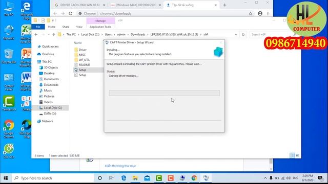 Hướng Dẫn Cài đặt Driver Máy in Canon 2900 trên Windows 10 64bit смотреть онлайн