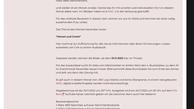 Bauevent des Monats Oktober 2022 + Hinweis auf Sondergewinnspiel смотреть онлайн