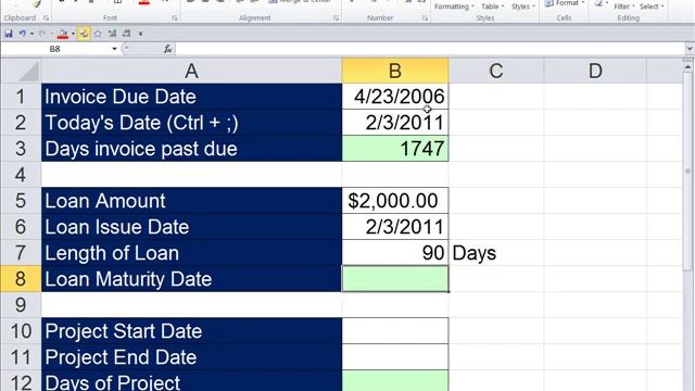 Office 2010 Class #30: Excel Date Formulas: Days Invoice Past Due, Loan Maturity Date, Project Days смотреть онлайн
