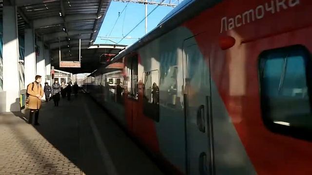 ЭС2Г-068 Ласточка На станции Лужники (МЦК) смотреть онлайн