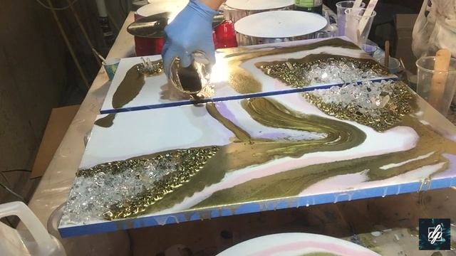 *2 PIECE GEODE PAINTING* Gold Diptych Epoxy Resin Art By Dianka Pours смотреть онлайн
