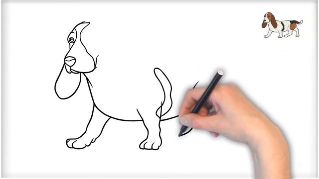 🐶 How to Draw a Dog - Basset Hound смотреть онлайн