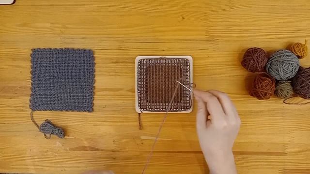 Безотрывное ткачество на рамке с гвоздиками смотреть онлайн