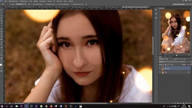 Обработка фото в Photoshop. Ретушь кожи [2] смотреть онлайн