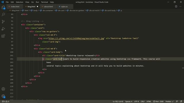 #21 - Bootstrap Horizontal Card - (தமிழில்) (Tamil) | Bootstrap Course | Web Design смотреть онлайн