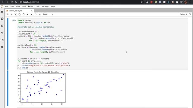 RANSAC (Random Sample Consensus) Algorithm : Demonstrated in 2D смотреть онлайн