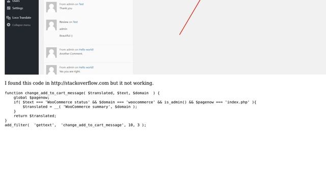 Wordpress: How to change the "Woocommerce Status" text in dashboard widget? смотреть онлайн