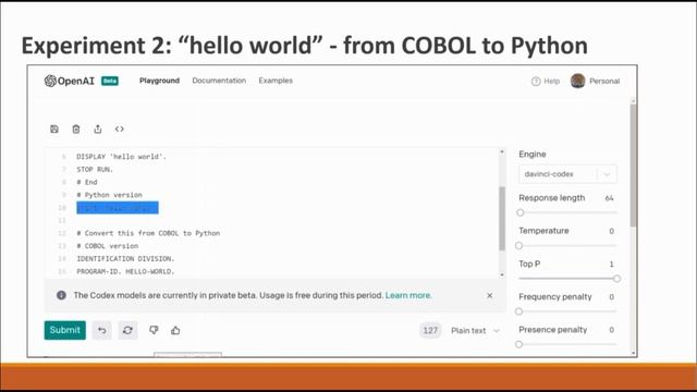 Codex translates COBOL to Python смотреть онлайн