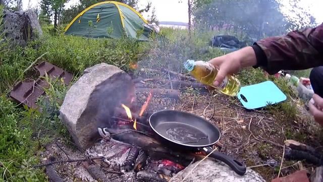 #Грибы походные | Как я собирал и готовил грибы в Карелии | Приключения на байдарке смотреть онлайн