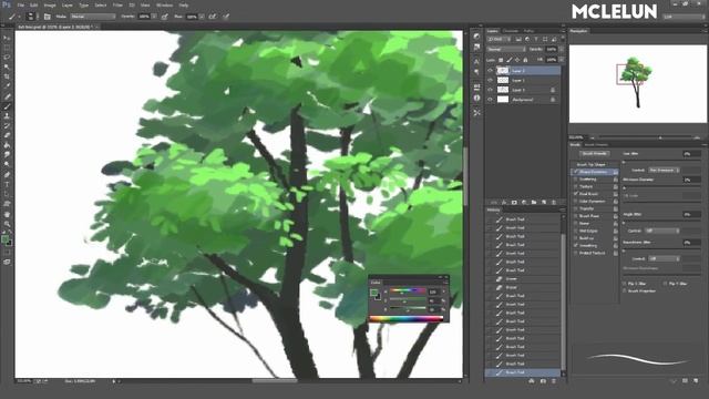 Timelapse Photoshop Tree Painting смотреть онлайн