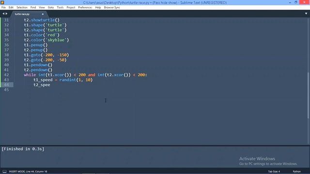 Python Turtle Race Game | Python Tutorial | Python for beginners смотреть онлайн