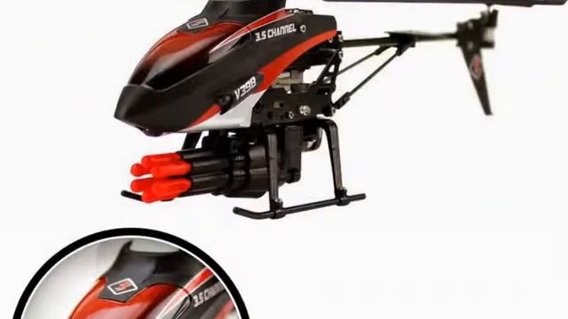 WLtoys V398 3 5CH Missile Launching RC Shooter Helicopter With Gyro   Red