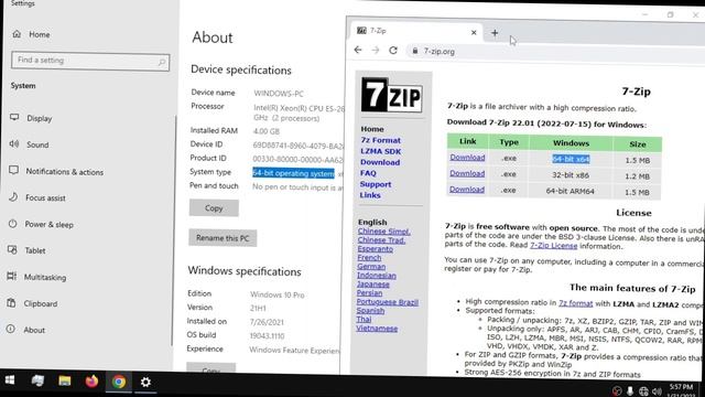 Downloading and Installing 7zip 22 01 on Windows 10 смотреть онлайн