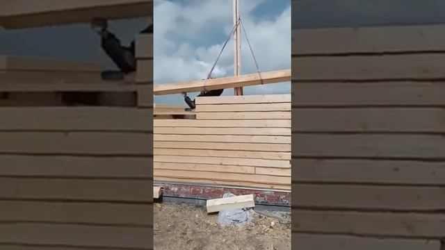 Как поднять брус на высоту быстро и недорого. Дом из бруса смотреть онлайн