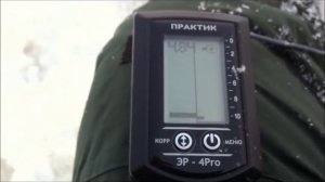Зимняя ловля окуня с эхолотом Практик ЭР-4Pro2