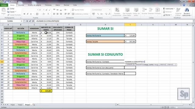Excel - Sumar si, sumar si conjunto. Sumar utilizando uno o varios criterios смотреть онлайн