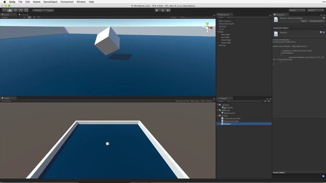 Unity 5 |Roll a Ball game| Tutorial: 5/8׃ Создание коллекции предметов (Русская озвучка) смотреть онлайн