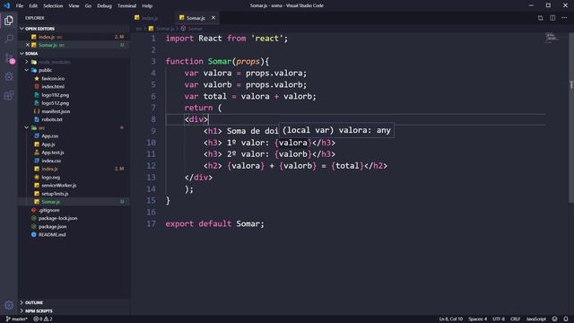 React - 05 props (Como passar argumentos/ parâmetros) смотреть онлайн