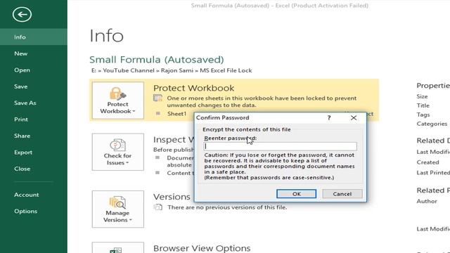 How to Lock / Protect / Encrypt / Password in MS Excel File | Microsoft Excel Bangal Tutorial 2018 смотреть онлайн