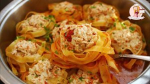 ГНЕЗДА с ФАРШЕМ на СКОВОРОДЕ в томатном соусе