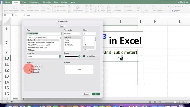 How to Type m3 in Excel смотреть онлайн