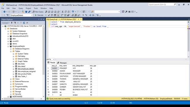 IIF function in SQL SERVER смотреть онлайн