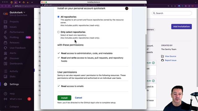 Connect GitHub and Sentry (Video 4 of 9) смотреть онлайн