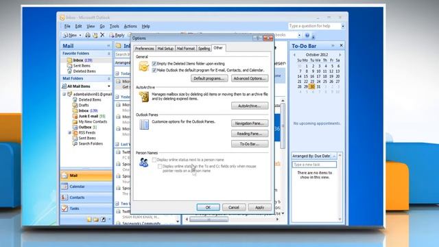 Microsoft® Outlook 2007: Automatically empty 'Deleted Items' on exit смотреть онлайн
