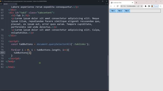 JavaScript Tabs Tutorial in Hindi / Urdu смотреть онлайн